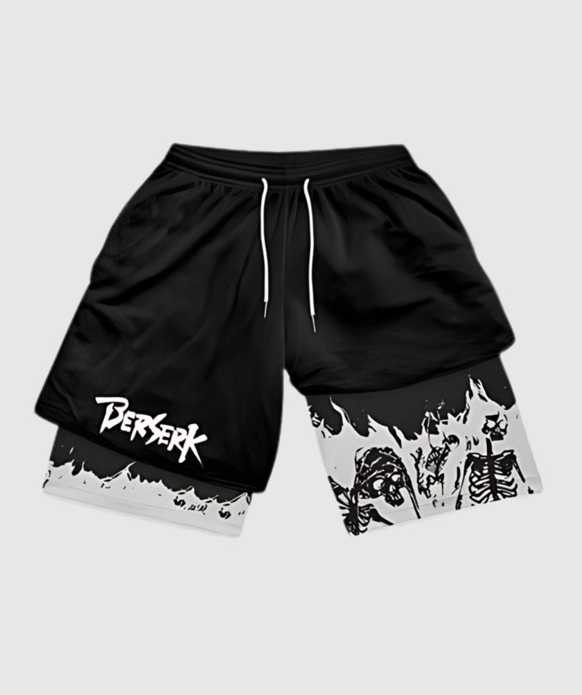 PGW Anime Berserk 2 in 1 Gym shorts - PERFORMANCE GYM WEAR