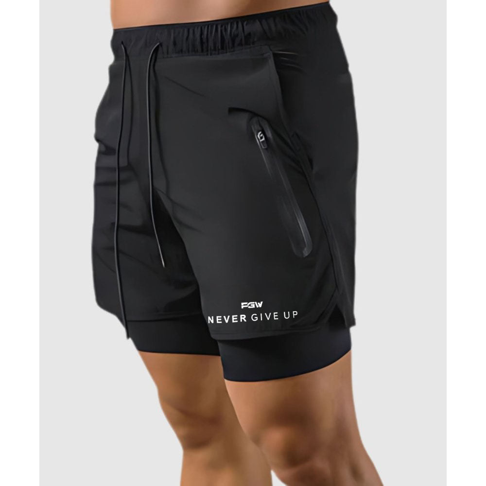 PGW Never Give Up Shorts - PERFORMANCE GYM WEAR