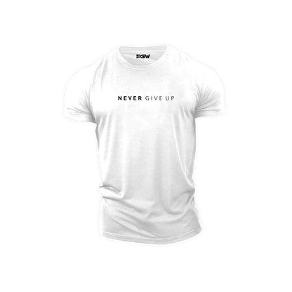 PGW Never Give Up T-shirt - PERFORMANCE GYM WEAR