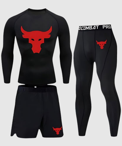 PGW Power Bull 3 - set Red EDITION Combat Series - PERFORMANCE GYM WEAR