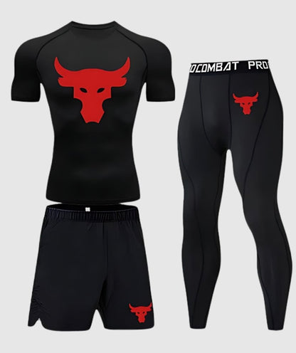 PGW Power Bull 3 - set Red EDITION Combat Series - PERFORMANCE GYM WEAR